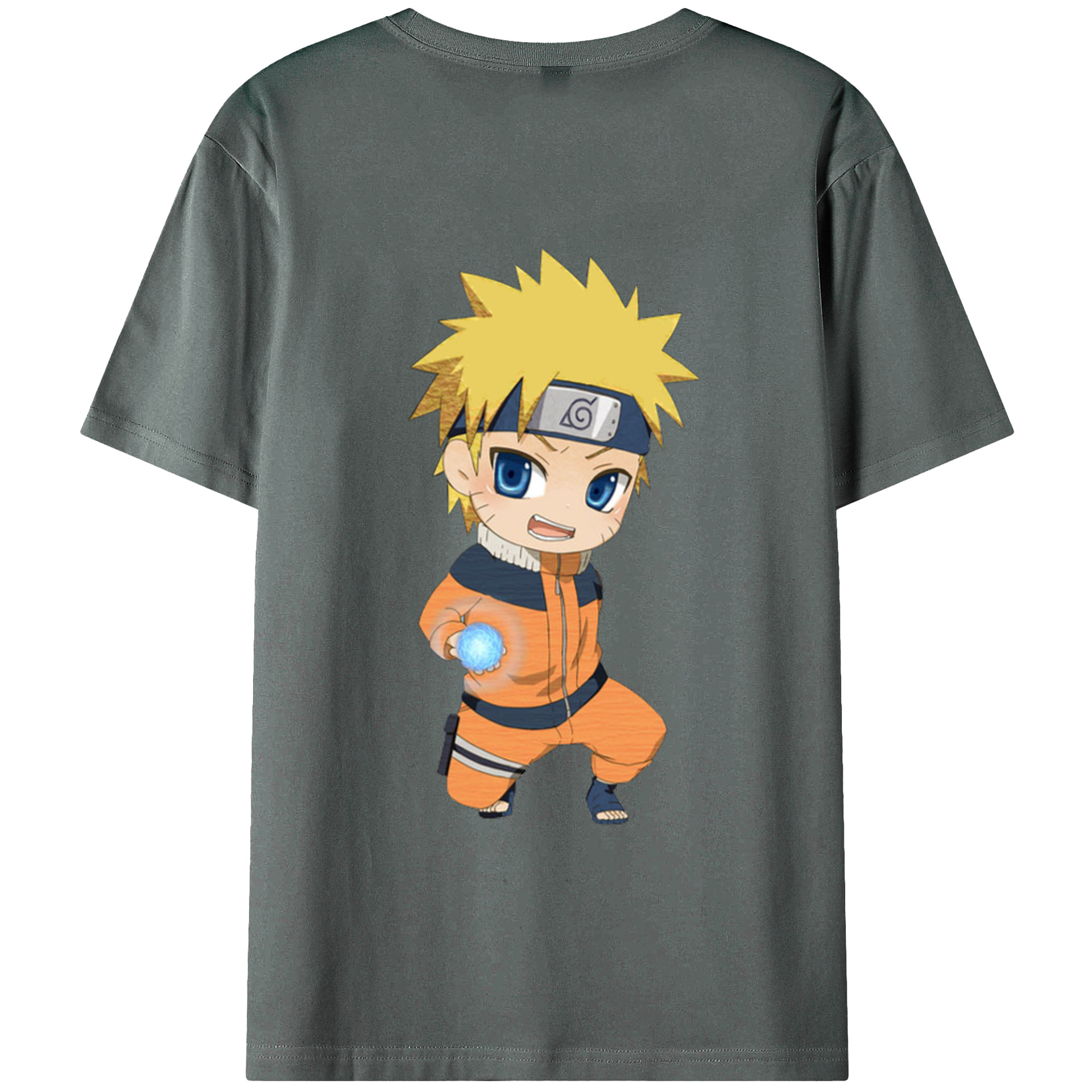 （画像用） NARUTO -ナルト- うずまき ナルト Uzumaki Naruto 綿100％半袖Tシャツ（背面プリント）